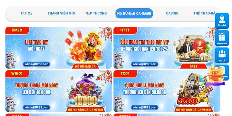 Bắn Cá RR88 - Phần Thưởng Lớn Đang Chờ Bạn Dưới Đại Dương 4 Các chương trình khuyến mãi siêu hot cho hội viên bắn cá RR88