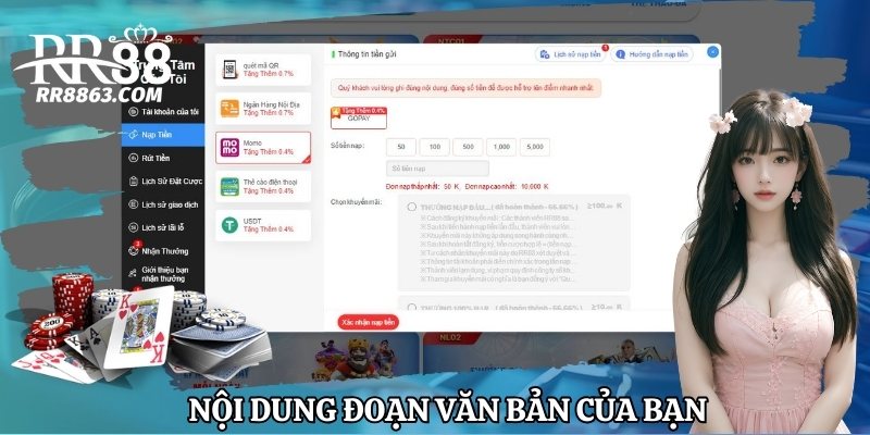 Nạp Tiền RR88 Thành Công 100% – Hướng Dẫn Từng Bước 6 Nạp tiền RR88 bằng ví điện tử