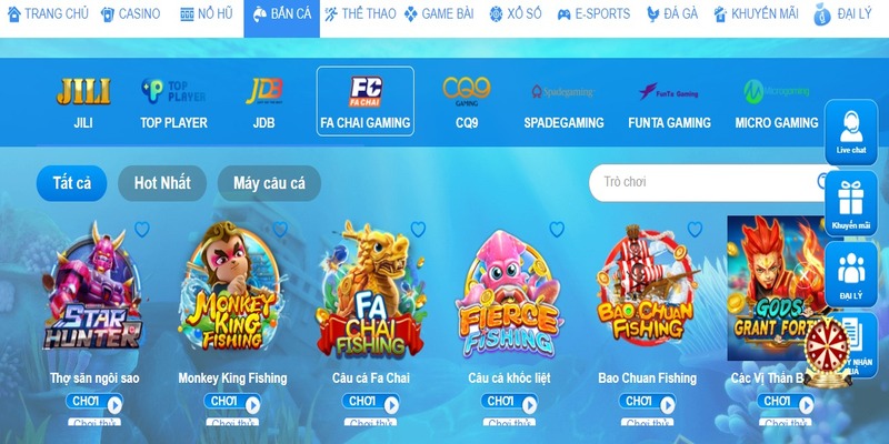 Bắn Cá RR88 - Phần Thưởng Lớn Đang Chờ Bạn Dưới Đại Dương 3 Những trò bắn cá RR88 từ công ty phần mềm FA Chai